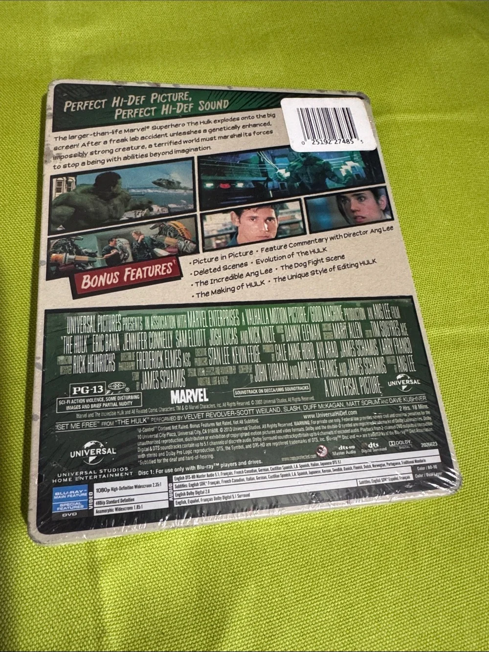 The Hulk Limited Edition Blu-ray SteelBook - Green